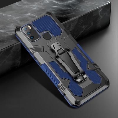 China Anti-fall 2 in 1 Tpu PC Kickstand Combo Rugged Stand Clip Phone Case Back Cover For Infinix Hot 9 Game for sale