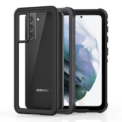 China High quality full sealing shockproof ip68 certified waterproof cell phone s21 case for Samsung s21 with free UPC service supply for Amazon for sale