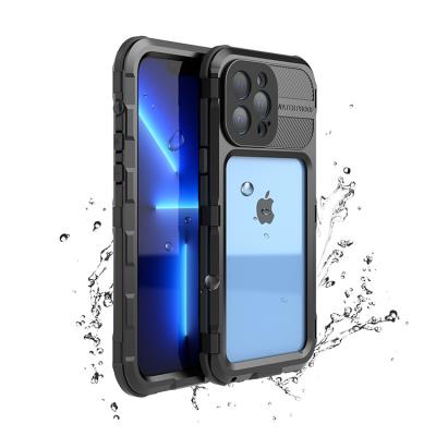 China Shockproof rugged rugged standard alloy+silicon+pet aluminum hard plastic ip68 waterproof military case with built-in screen protector for sale