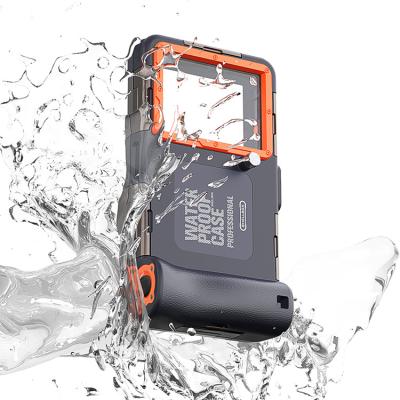 China Shellbox manufacturer supply ip68 waterproof shockproof underwater phone case diving photography with lanyard for diving for sale