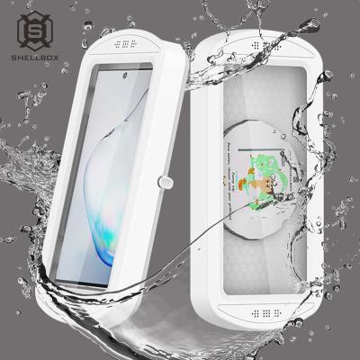 China High Quality Adjustable Waterproof Case White Bath Phone PC Color Touch Screen Structure Honeycomb Wall Mounted Bracket For Samsung/iphone for sale