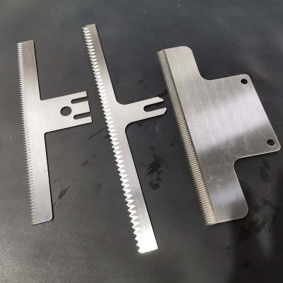 China food & High Quality Beverage Factory Cut Knife Tooth Shape Serrated Blade, Hss Packing Knife With Teardrop Food Packing Machine Blade for sale