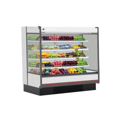 China Commercial Single-temperature Supermarket Refrigerator Display Milk Drinks Cold Fridge Refrigerator for Fruits and Vegetables for sale