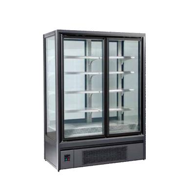 China Supermarket Clear Glass Cold Drinks Fridge Single-temperature Door Compact Refrigerated Display Fridge With High Quality On Sale for sale