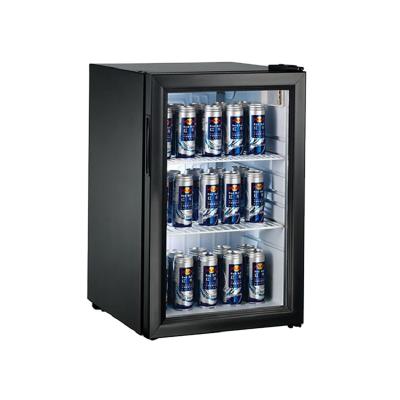 China Single-temperature 68L Hotel Mini Beverage Hotel Fridge Cola Beverage Fridge Wine Chiller Display Fridge for sale