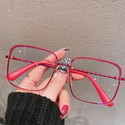 China For High Quality Reading Glass Metal Eyewear Manufacturers Square Women Fashion Anti Block Blue Optical Frames Glasses for sale