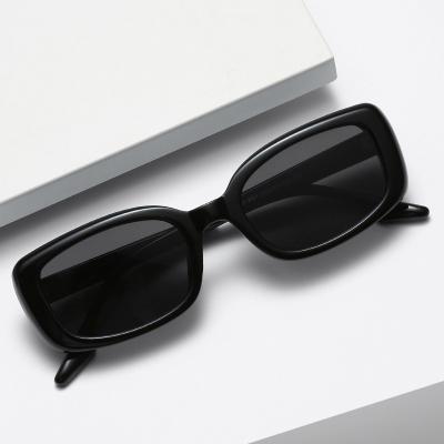 China Fashion Sunglasses 2021 Sun Glass Square Shades Shape Retro Small Frame Rectangular Sunglasses Polarized Women for sale