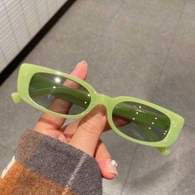 China Square Classic Jelly Color Rectangle Sunglasses Women Brand Design Vintage Sun Glasses Retro Shape Ladies Eyewear Shades UV400 for sale