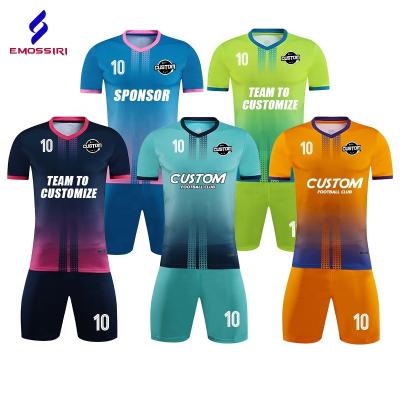 China Sets Custom Cheap Adults Soccer Jersey Personalized Printed Breathable Soccer Uniforms Club Men's Team Training Soccer Uniform For for sale