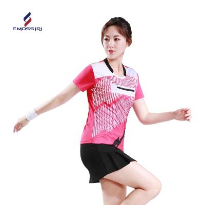 China Polyester Mens Badminton T-shirt Shorts Tennis Set Casual Tank Tops Ping Pong Shirts Shorts Clothing Women Badminton Shirt Sets for sale