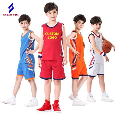 China Wholesale Breathable Girl Basketball Tank Top Design Custom Embroidered Custom Logo And Print Number Basketball Uniform For Kids for sale