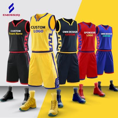 China Men Basketball Tank Tops College Breathable Dry Sleeveless Shirt Custom Team Basketball Uniform Sets Quick Short Training Suit for sale