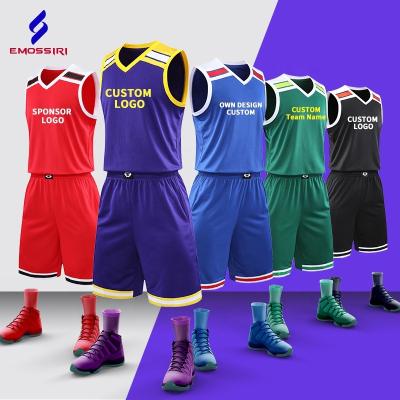 China Wholesale Breathable Custom Basketball Wear Sets Mesh Basketball Jersey For Youth Colorful Digital Printed Personalized Full Vest Men's for sale