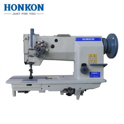 China Garment shoes handbag heavy duty double needle sewing machine is suitable for thick material operation of bags and leather goods for sale