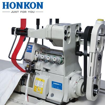 China Direct drive high speed garment overlock handbag four thread double needle sewing machine is widely used and easy to operate for sale