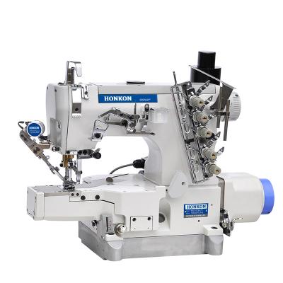 China Coupling Sewing Machine for Cuff HK-600-01CB/UT Direct Drive Flat Layer Small Coupling Sewing Machine with Automatic Trimmer for Small Cuff and Children Garments for sale