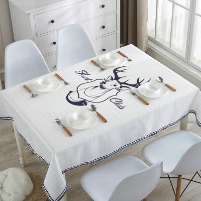 China Kitchen Tablecloth Waterproof Nonwoven Flat Tablecloth Printed Garden Cat Table Cloth for sale