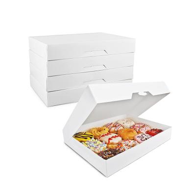 China Wholesale Disposable Cardboard Paper Gift Food Box Container White Cake Dessert Packaging Box for sale