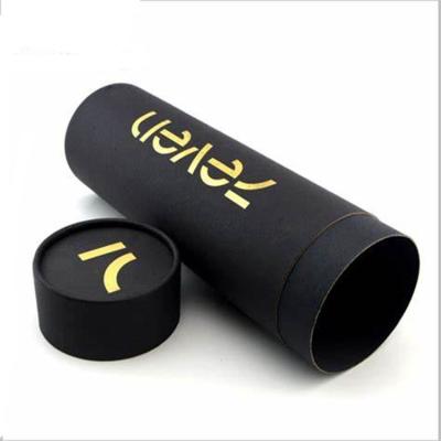 China Biodegradable Luxury Custom Size Printing Lip Balm Paper Tube Box Deodorant Wrapping Paper Round Paper Sealing Black Tube For Cosmetic for sale