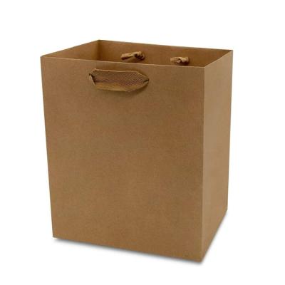 China Recyclable Customized Logo Kraft Paper Bag Take Away Food Gift Paper Packaging Bags With Twisted Handle for sale