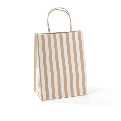 China Recyclable Custom Design Color Folding Gift Kraft Paper Jewelry Gift Bags for sale