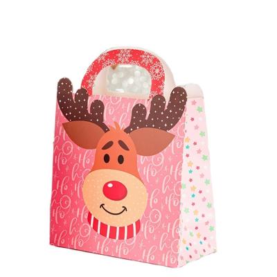 China Factory Price Fancy Design Recyclable Christmas Party Paper Candy Gift Packaging Bags for sale