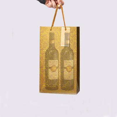 China Recyclable Reusable Custom Logo Wine Gift Packaging Bags For Shopping Gift for sale