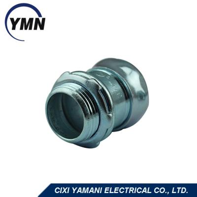 China 3 1/2 Inch EMT Connector Zinc Plated Steel Steel for sale