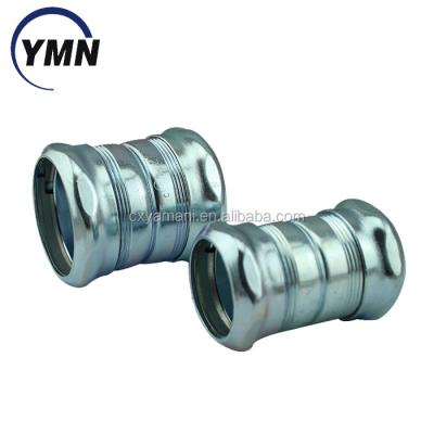 China Steel Made In China Alibaba Manufacturer Hot Sale Pipe Fitting Wiring Conduit EMT Compression Coupling for sale