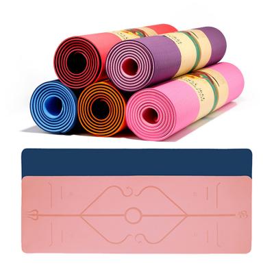 China Custom Thick Waterproof Durable Thick Tape Fitness Travel Yoga Pilates Travel Yoga Pilates Fitness Exercise Mat for sale