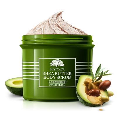 China Exfoliator Shea Butter Avocado Beauty Cosmetics Organic Natural Wholesale Exfoliating Body Scrub and Face Scrub for sale