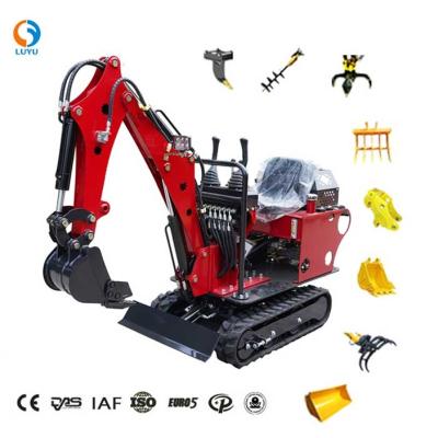 China Hotels LUYU-LZ08 Good Quality Small Digger 800kg Mini Excavator Prices Cheap With Agricultural ISO CE Certificate for sale