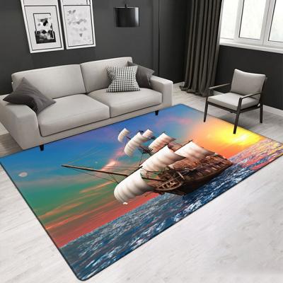 China Quality Polyester fibers living room center area rug customized pattern & size & thickness for sale