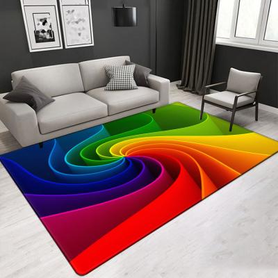 China Colorful Customized Size Living Room Carpet 3D Area Rugs 2.4*3m for sale