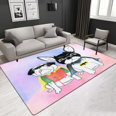 China Cute Puppies 3D Living Room Center Carpet Playroom Area Rugs 2*2.4m for sale