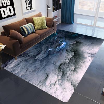 China Aesthetic 3D Printed Artistic Living Room Carpet Bedroom Area Rugs Customized Size for sale