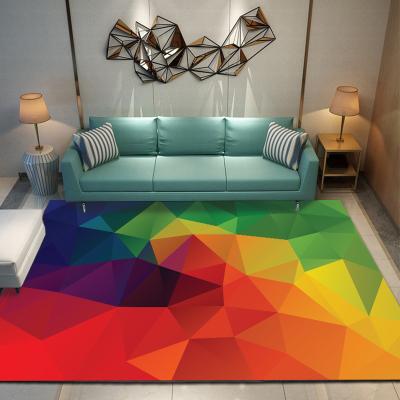 China Bestselling Aesthetic 3D Geometric Figure Printed Artistic Living Room Carpet Hotel Area Rugs Customized Size for sale