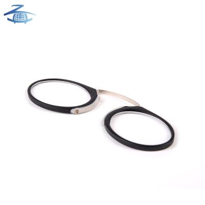 China Bendable Reading Glasses Metal Pocket Reading Glasses Armless Reading Glasses for sale