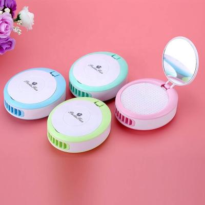 China Hotel Customized Logo Retro Usb Mini Handheld Hanging Fan Portable Desktop Silent Fan for sale