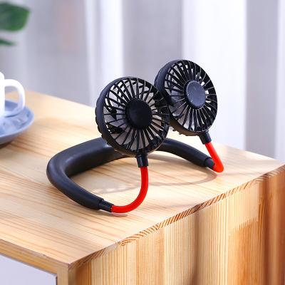 China USB Free Personal Portable Battery Rechargeable Mini Fan Design Wearable Neckband Fan Mordern Hand Fan for sale