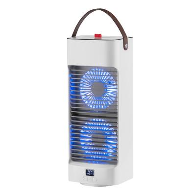 China White Hotel 450ml 7w120 Degree Rotation With Colorful Lights Display Can Cool In Three Seconds G12 Water Cooling Spray Fan for sale