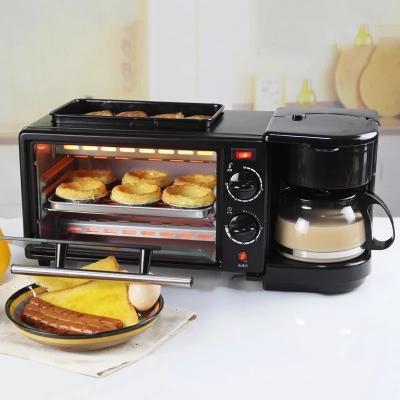 China Multifunctional New Car Home Use Coffee Maker Oven Stove Accessories Electric 3 in 1 Breakfast Maker for sale