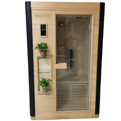 China Hot selling luxury far infrared sauna of outdoor computer control panel, outdoor sauna for sale, outdoor red cedar barrel sauna room for sale