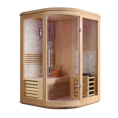 China 2022 Hot Sale High Quality Modern Style Computer Control Panel Steam Bath Red Cedar Sauna Dry Room With Electric Stove for sale