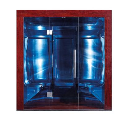 China Computer Control Panel 5 Person New Style Indoor Acrylic Sauna Room With 9 KW Steam Generator And Decorate Tempered Glass for sale