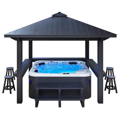 China PS Garden Plastic Outdoor Gazebo Hot Tub High Quality Modern Glazed Hot Tub For 4~5 Person for sale