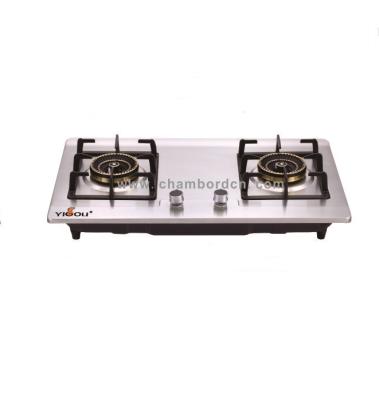 China Hotel 2 Burner Gas Cooker China Glass Head Cooktop YG-G22086 for sale