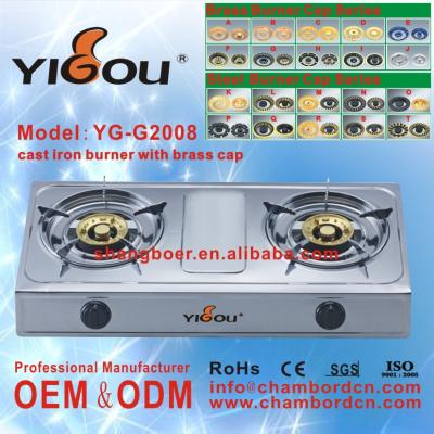 China YG-G2008 industrial stainless steel gas stove/indoor portable gas stove/gas stove component for sale