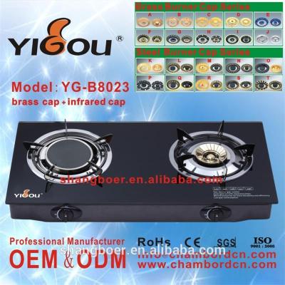 China YG-B8023 Kitchen Appliances Gas Hob Gas Stove Spare Parts Ceramic/Glass Gas Stoves For Cooking for sale