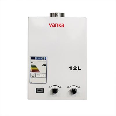 China Digital Temperature Adjustable Forced Exhaust Gas Water Heater High Efficiency 12L - 24L for sale